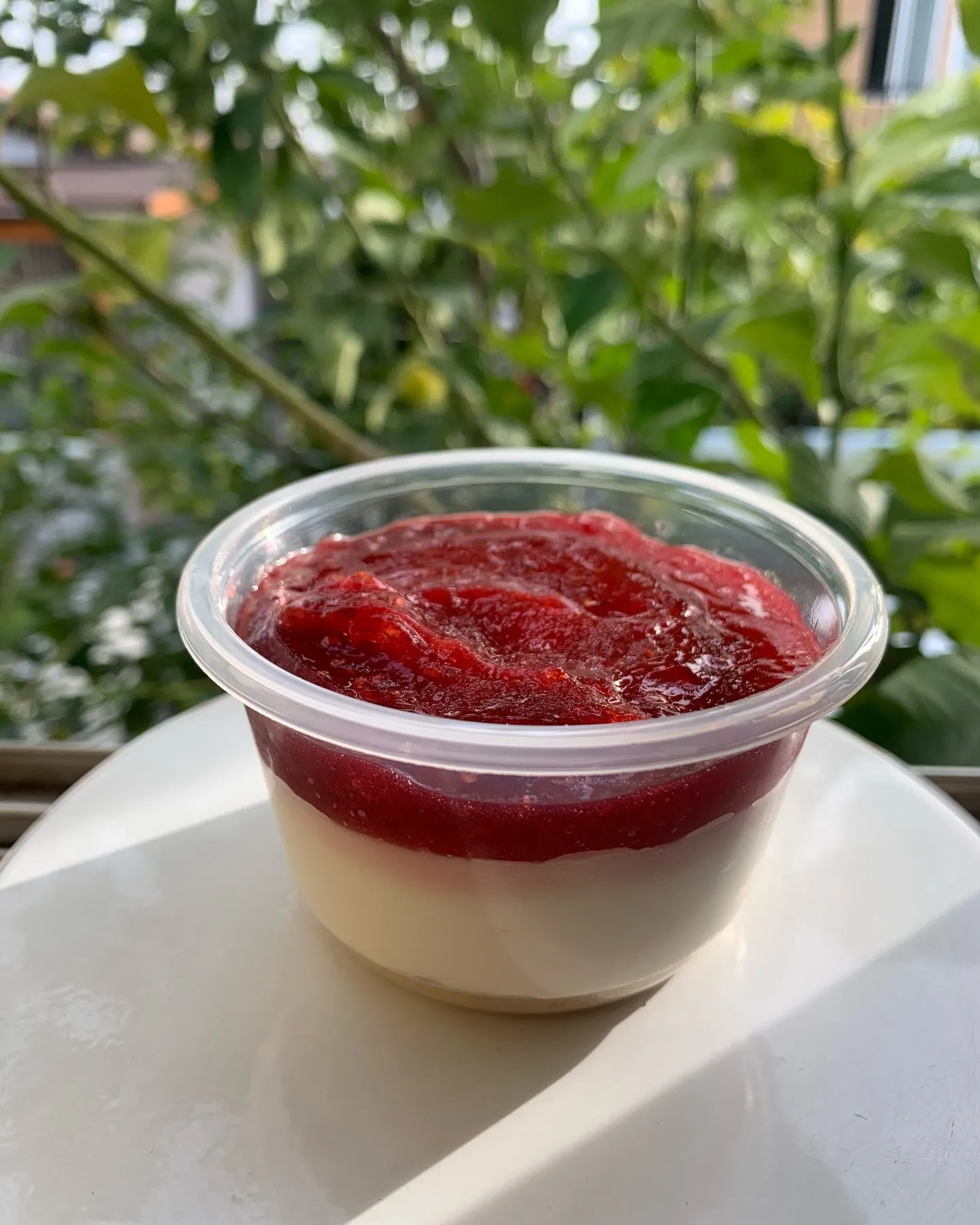 Cheesecake de frambuesa en vaso